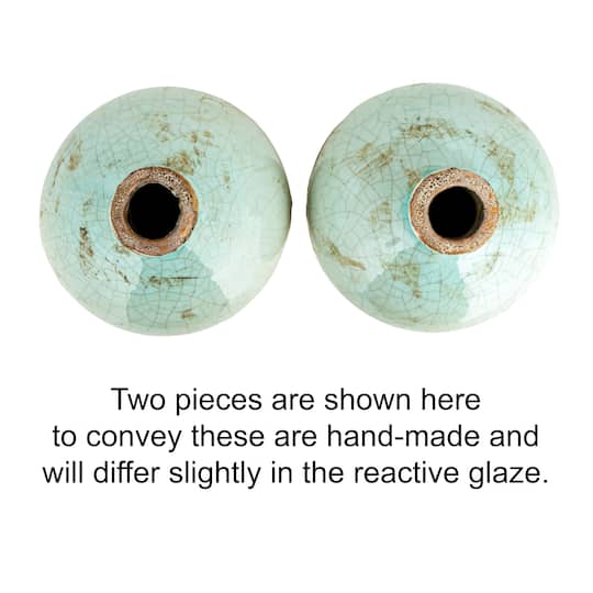 Hello Honey® Distressed Finish Brown & White Terracotta Vase Set